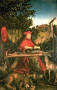 Lucas  Cranach Cranach lucas der aeltere kardinal albrecht von brandenburg. oil on canvas